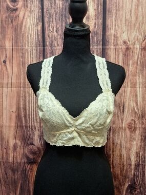 Intimately By Free People Lace Cottagecore Bralette Womens Size Large!